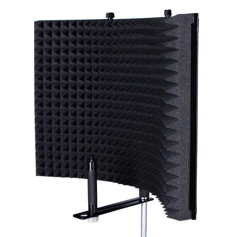 iCAN Foldable Metal Microphone Screen, Aluminum Frame, Black-MA303