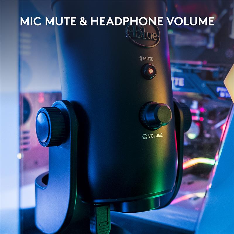 Blue Yeti USB Microphone for PC, Gaming, Recording, Blackout