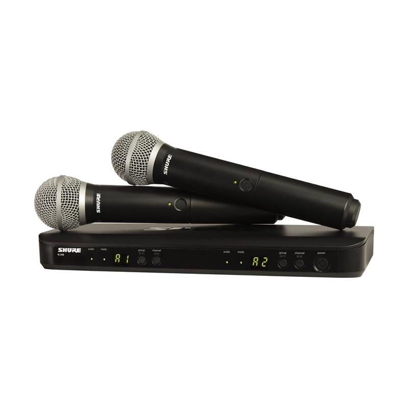 SHURE BLX288/PG58 Dual-Transmitter Handheld Wireless System (H9)