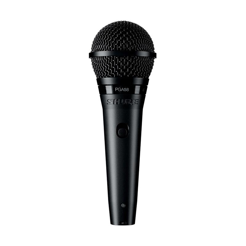 SHURE PGA58-LC Cardioid Dynamic Vocal Microphone, Black