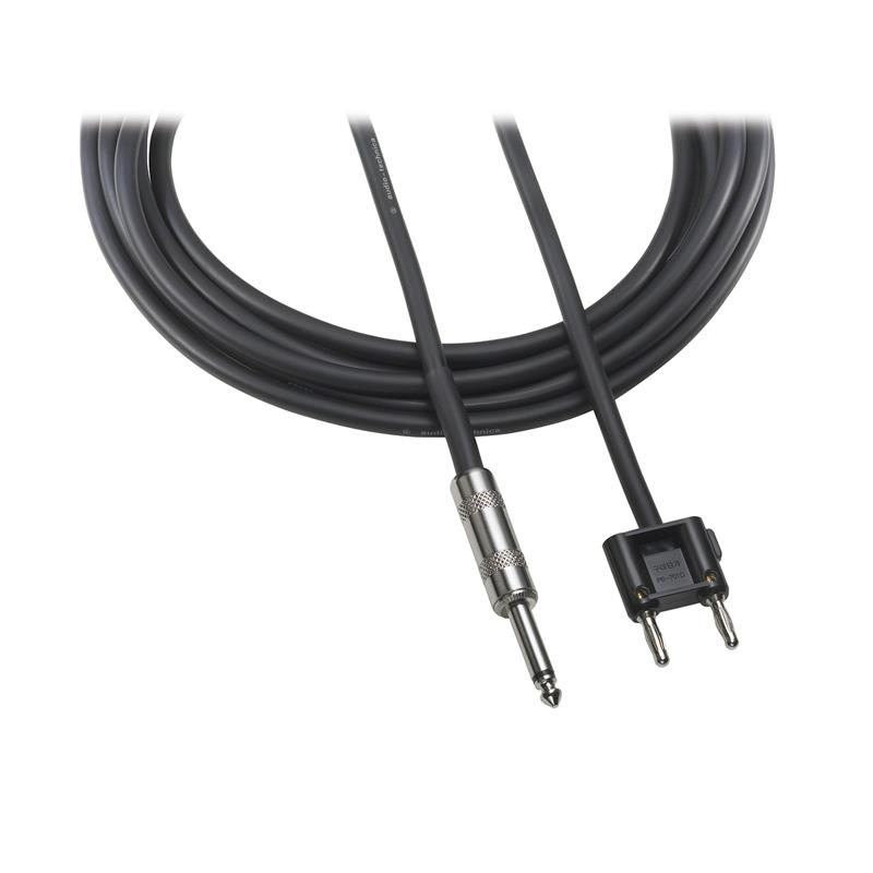 AUDIO TECHNICA AT690 Series Câble de haut-parleur 1/4" mâle vers double banane (calibre 14) - 10'