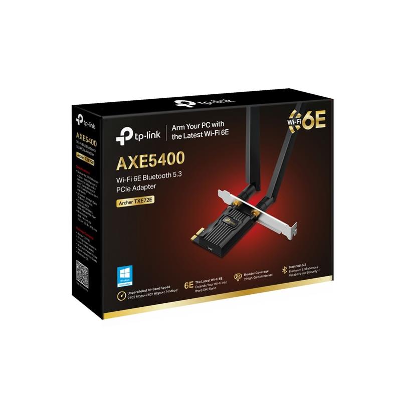 TP-Link (Archer TXE72E) AXE5400 Wi-Fi 6E Bluetooth 5.2 PCIe