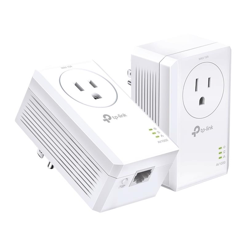Kit de démarrage TP-Link (KIT TL-PA7017P) CPL AV1000 Gigabit Passthrough. Prise domestique Norme AV2. Jusqu'à 1000 Mbps de t...