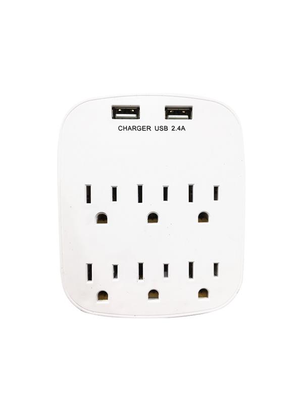 iCAN 6 prises 2 multiprises murales USB-A