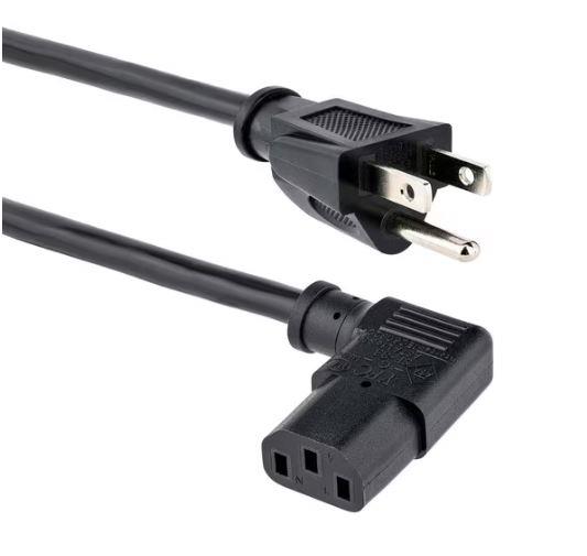 StarTech Right Angle Standard Computer Power Cord (PXT101L), 6ft
