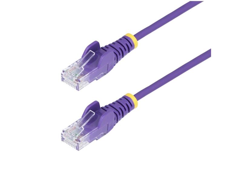 Câble Ethernet STARTECH CAT6 fin violet de 4,5 m, anti-accroc, 100 W PoE, UTP, LSZH, fil de cuivre nu 28 AWG, cordon de racc...