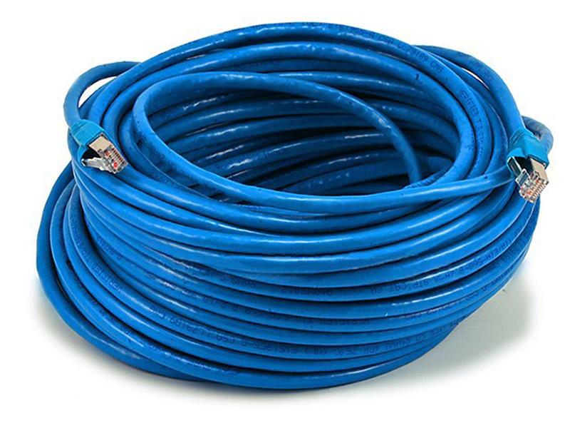 Câble Ethernet monoprix Cat6A 24 AWG STP, 30 m, bleu  Câble réseau Ethernet Cat6A 24 AWG STP, 30 m, bleu