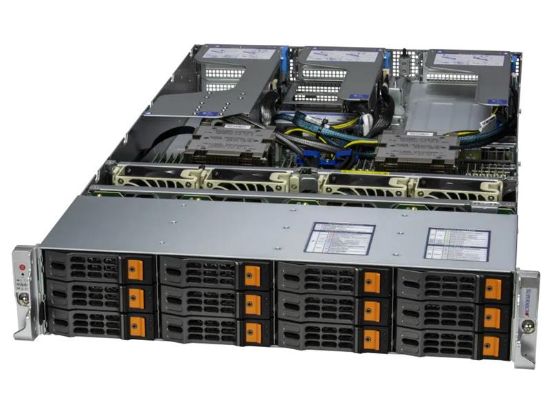 Serveur SUPERMICRO Hyper A+ (H13DSH, CSE-HS829-R1K63P) AMD EPYC 9654 96C/192T, MEM-DR596L-HL01-ER48(x8)96 Go DDR5-4800 2Rx4 ...