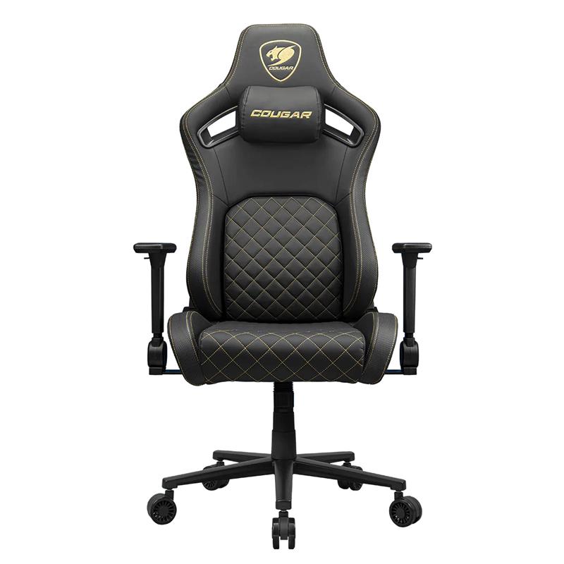 COUGAR Chaise de jeu Defensor Gold Gris cendré Leatherette