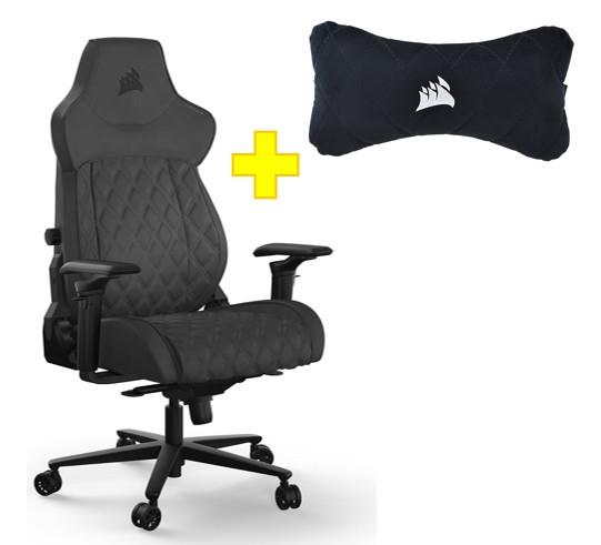 Corsair TC500 Gaming Chair Black + Gaming Pillow