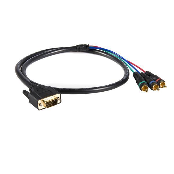 STARTECH 3ft VGA HD-15 to Component RCA Breakout Cable Adapter