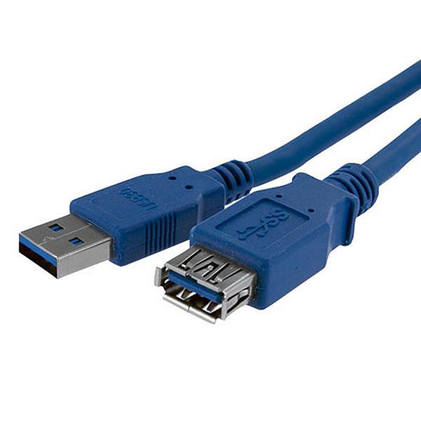 StarTech (USB3SEXT1M) - Câble d'extension USB 3.0 SuperSpeed - 1 m (Bleu)