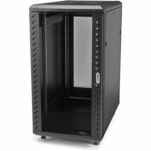StarTech.com 4-Post 32U Server Rack Cabinet, 19" Data Rack Cabinet for Computer / IT Equipment, Home Network Rack, Half Height 
