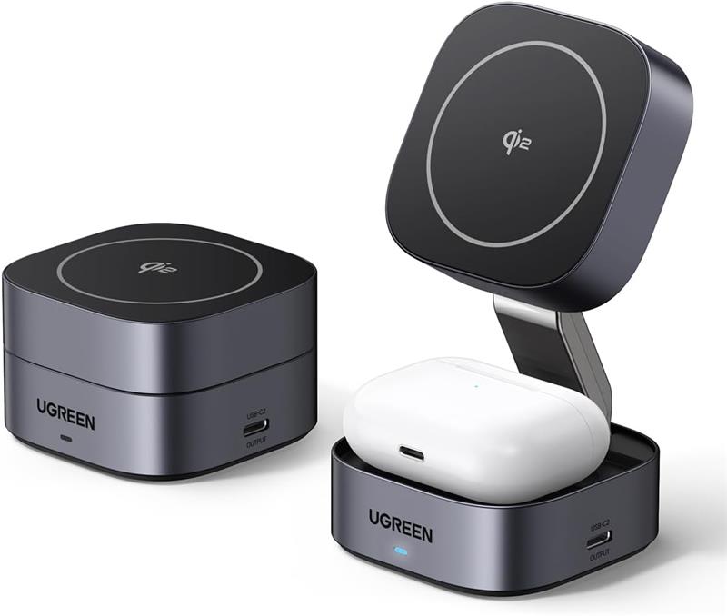 UGREEN MagFlow 15W Qi2 Magnetic Wireless Charging Station