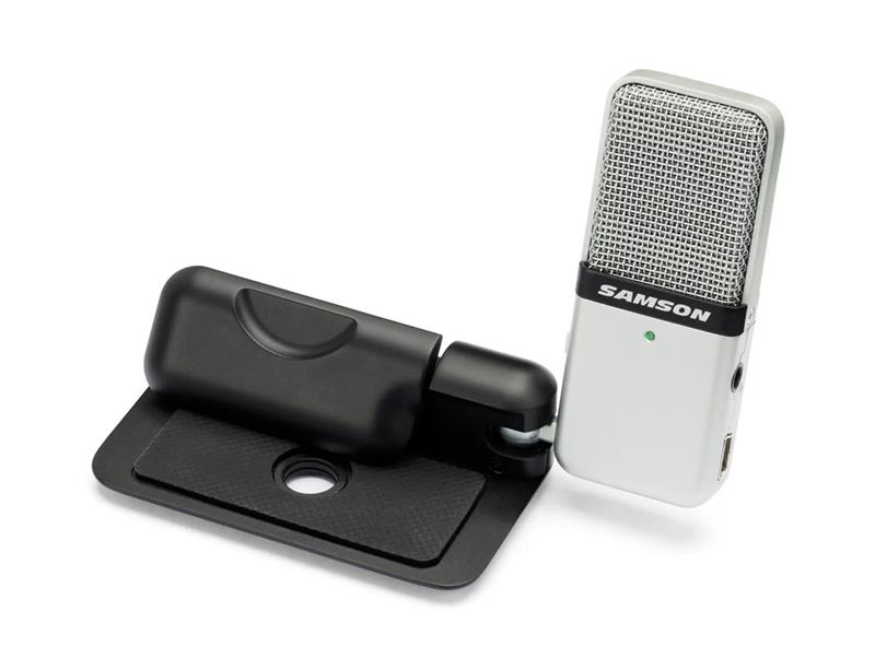 SAMSON Microphone portatif à condensateur USB, argent