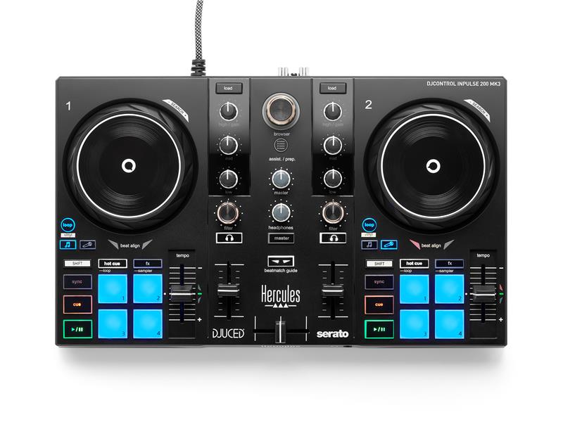 Contrôleur DJ HERCULES DJ Control Inpulse 200 MK3, Noir