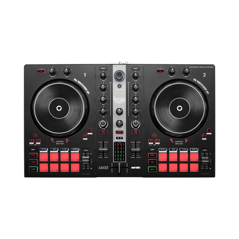 HERCULES DJControl Inpulse 300 MK2 USB DJ Controller, Black