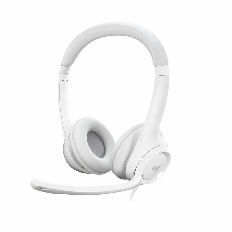 Logitech H390 Stereo Headset - Noise-Canceling Mic - Off White