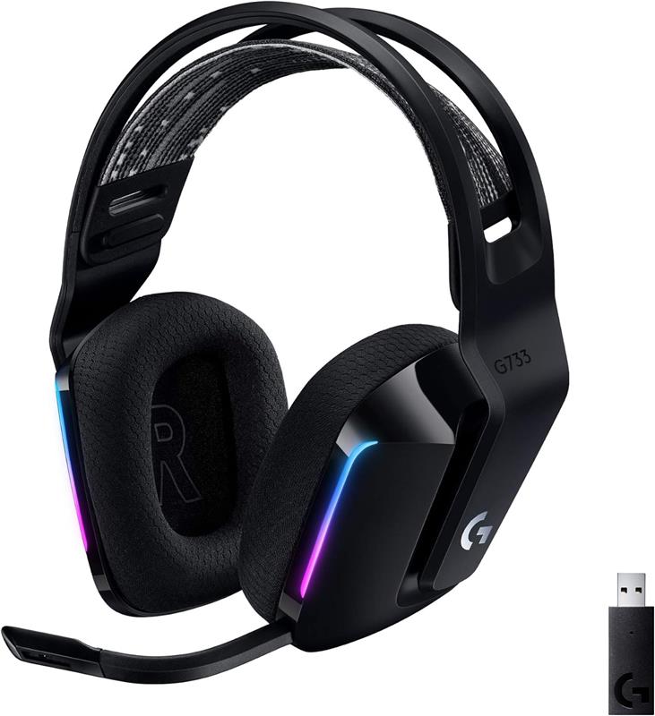 LOGITECH G733 LIGHTSPEED Wireless RGB Gaming Headset - Black