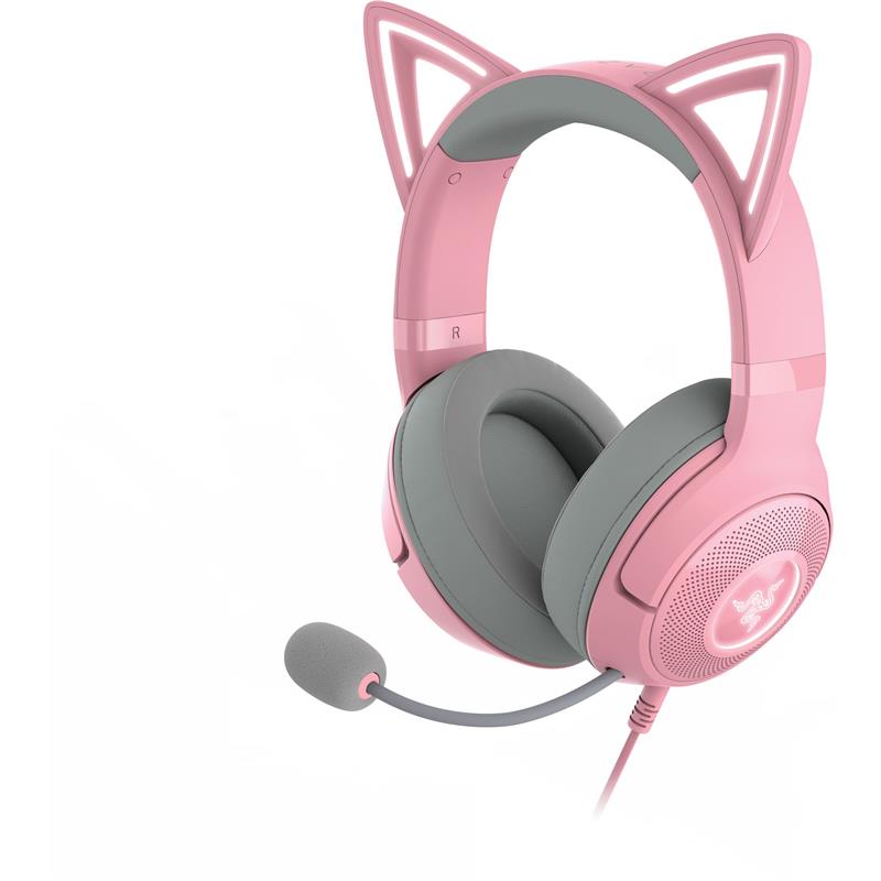 Razer Kraken Kitty V2 USB Wired RGB Headset - Quartz Pink