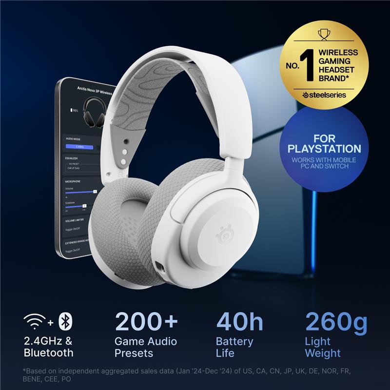 SteelSeries Arctis Nova 3P - Wireless Multiplatform Headset