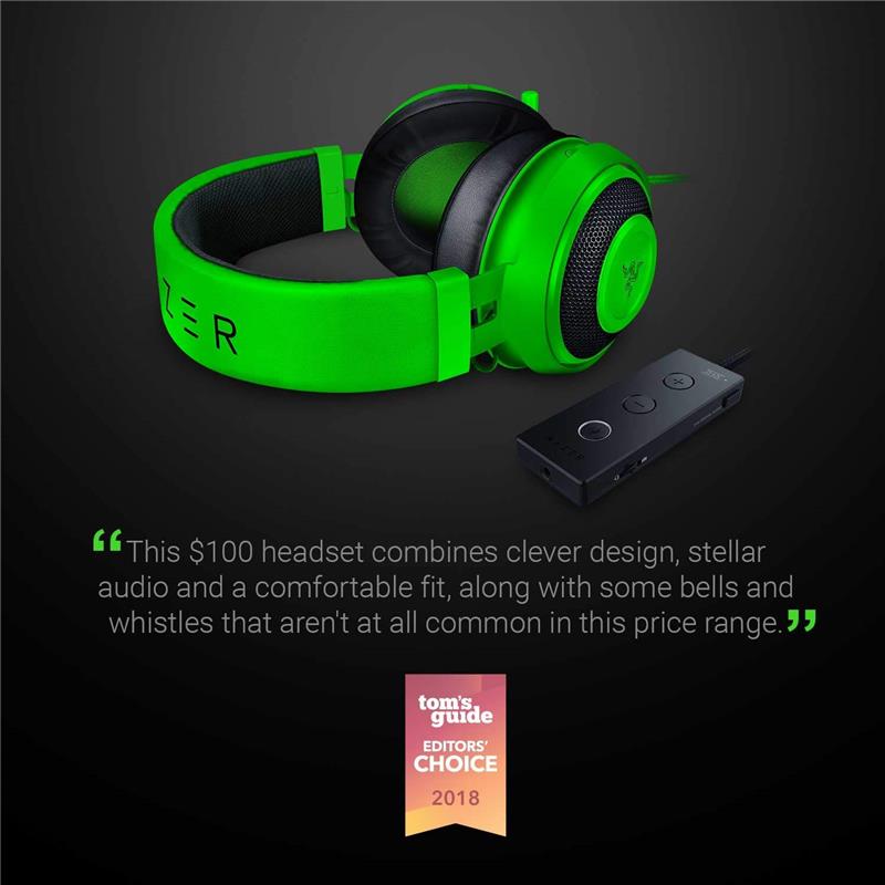 ヘッドホン Razer KRAKEN TOURNAMENT EDITION GREEN Razer Kraken Tournament Edition Wired Gaming Headset - Canada