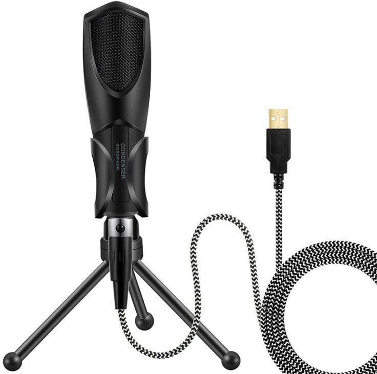 YANMAI Q3B Gaming Microphone With Foldable Tripod Stand, Black