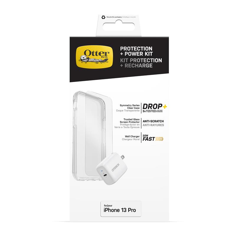 iPhone 13 Pro Otterbox Symmetry Clear Protection + Power Kit Bundle