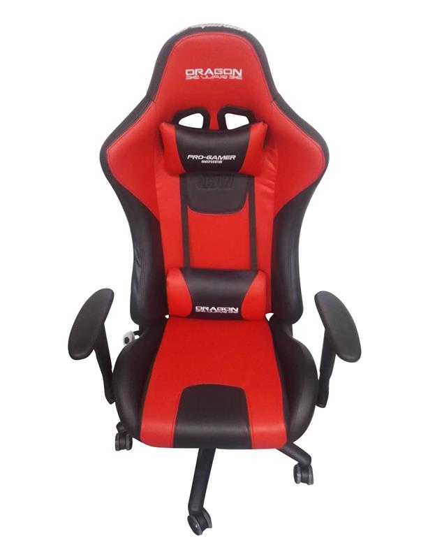 iCAN (DragonWar) - Chaise de course ergonomique noir/rouge(Open Box)