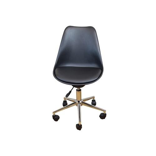 Uncaged Ergonomics ATC-B, Active Task Chair that swivels 360, with auto-locking wheels and balance chair design (Black)