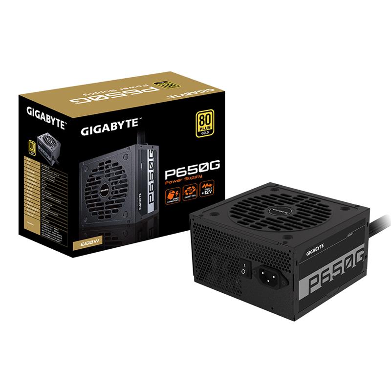 GIGABYTE GP-P650G 650W Gold ATX Power Supply, Black(Open Box)