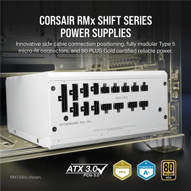 CORSAIR RM750x Shift 750W Gold ATX Power Supply, White - Canada