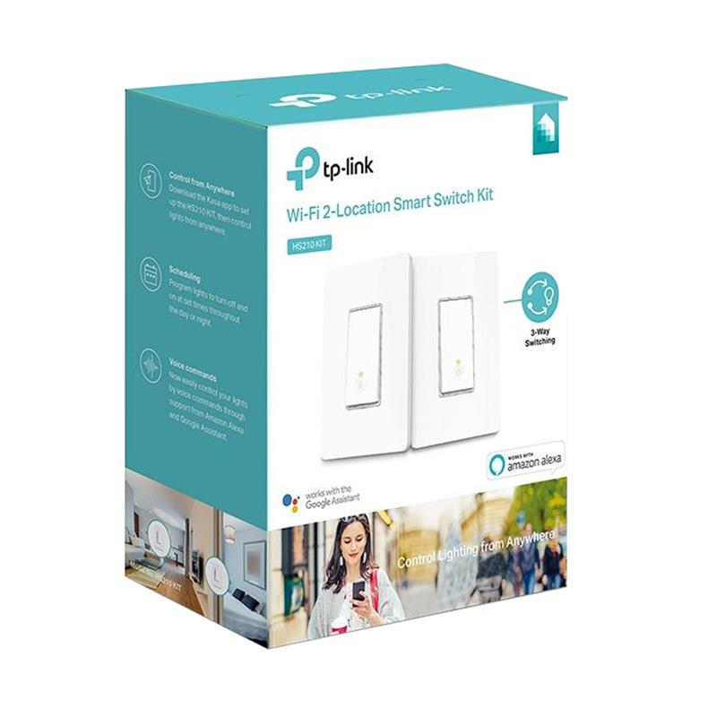 TP-LINK (HS210 KIT) 2-Location Wi-Fi Smart Switch Kit, 3-Way Switch(Open Box)