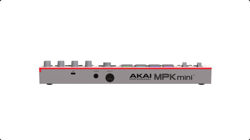 AKAI MPK Mini IV USB-C Compact MIDI Controller, White - Canada
