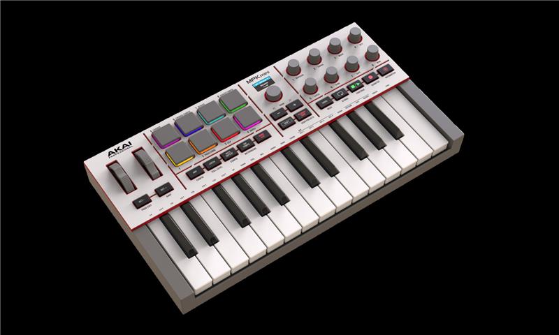 AKAI MPK Mini IV USB-C Compact MIDI Controller, White - Canada