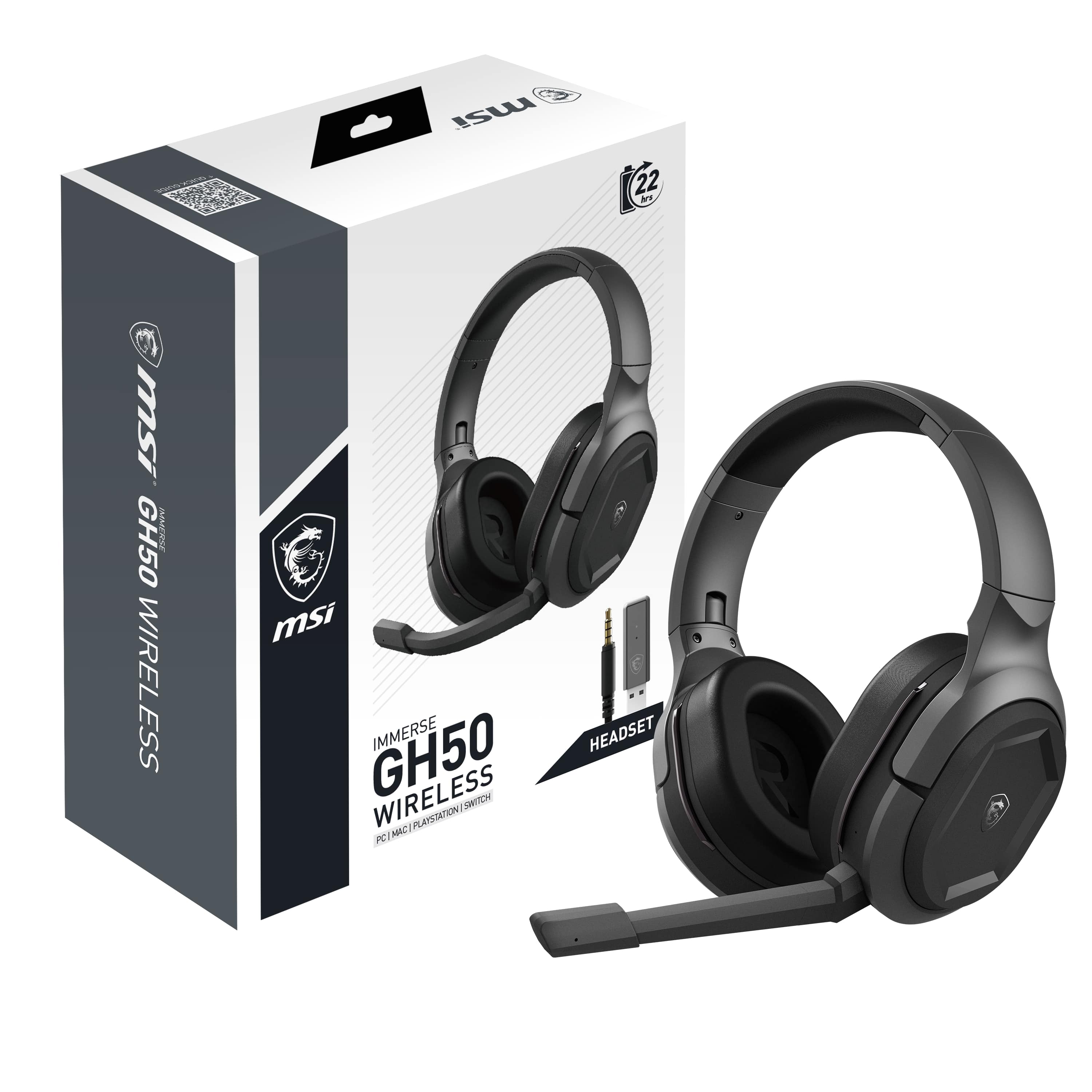 MSI IMMERSE GH50 Wireless Gaming Headset(Open Box)
