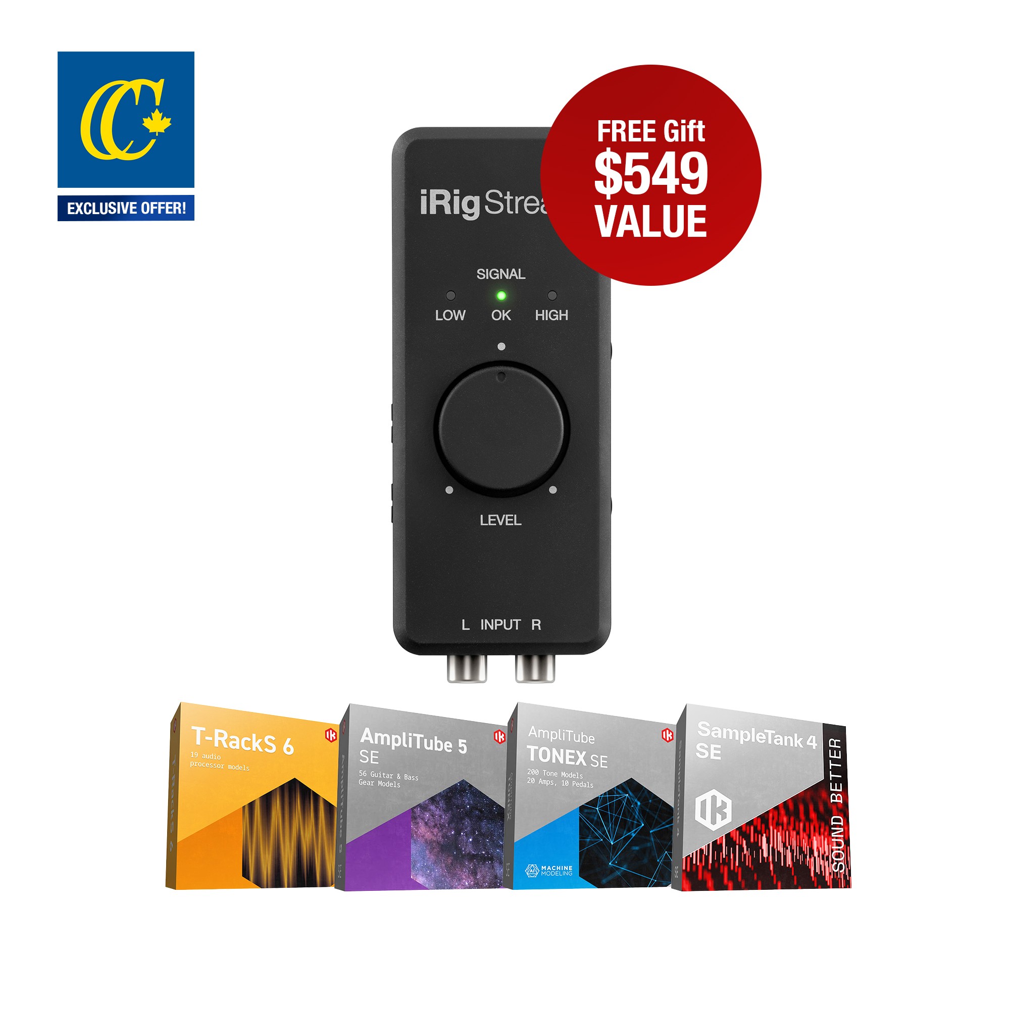 IK Multimedia Interface audio stéréo iRig Stream, Noir