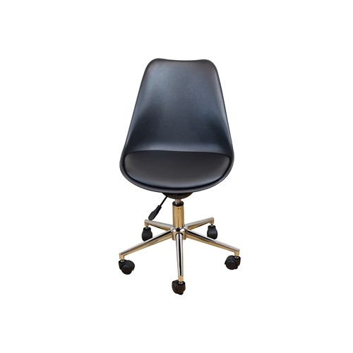 Uncaged Ergonomics ATC-B, Active Task Chair that swivels 360, with auto-locking wheels and balance chair design (Black)