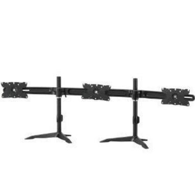 Amer (AMR3S32) - Support de bureau triple pour moniteurs de 32 po