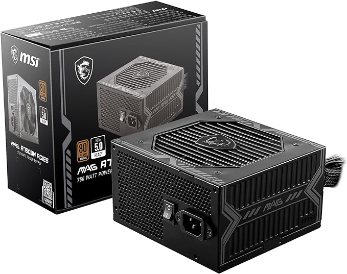 MSI MAG A750BN PCIe5, compacte non modulaire,Alimentation  certifiée 8