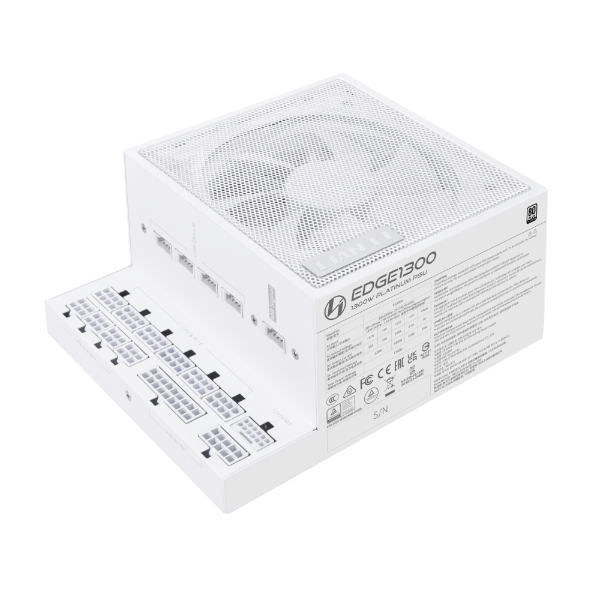 LIAN LI T-Shape design 1300W ATX V3.1 80+ Platinum Full Modular, Whit