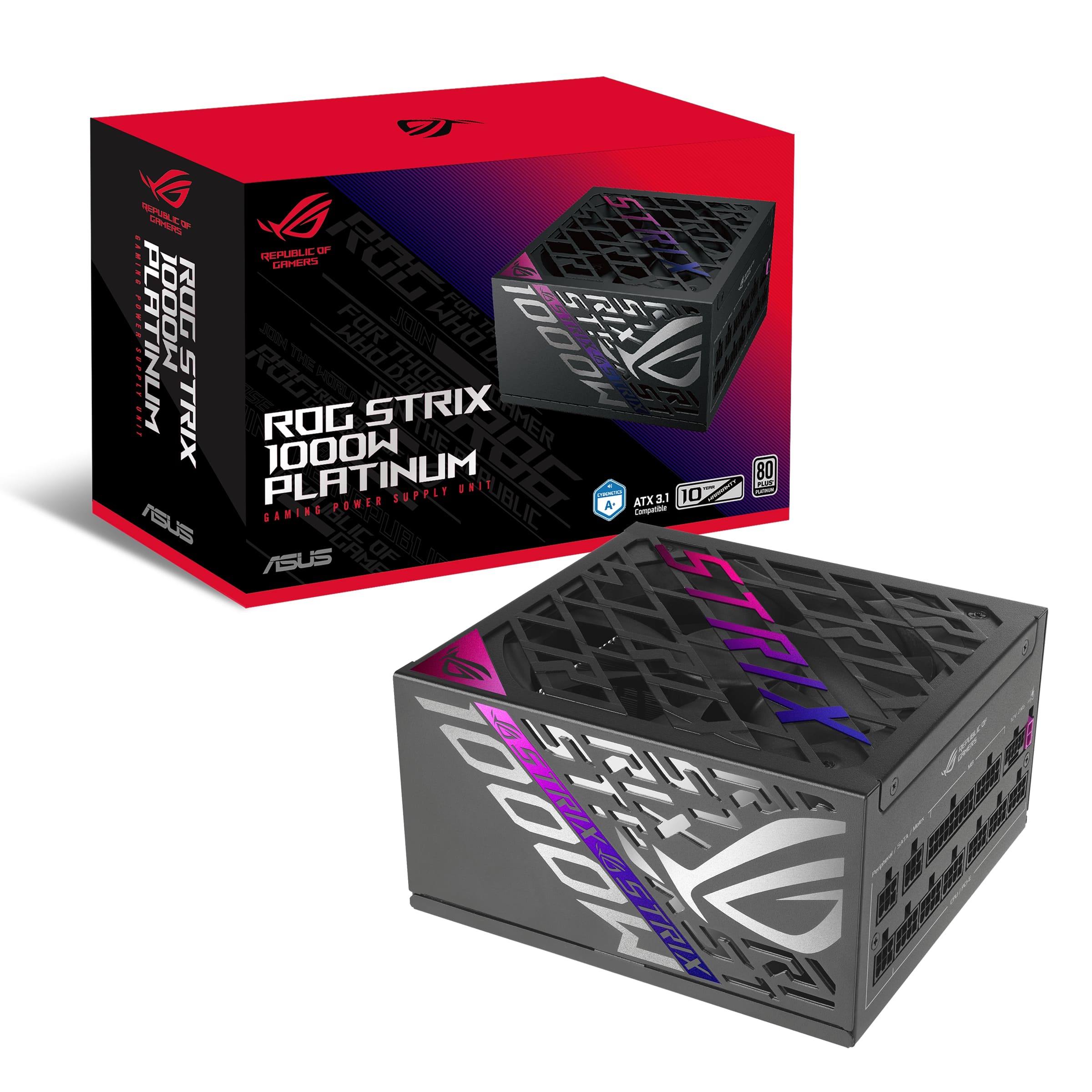 ASUS ROG-STRIX 1000W Platinum ATX Power Supply, Black(Open Box)