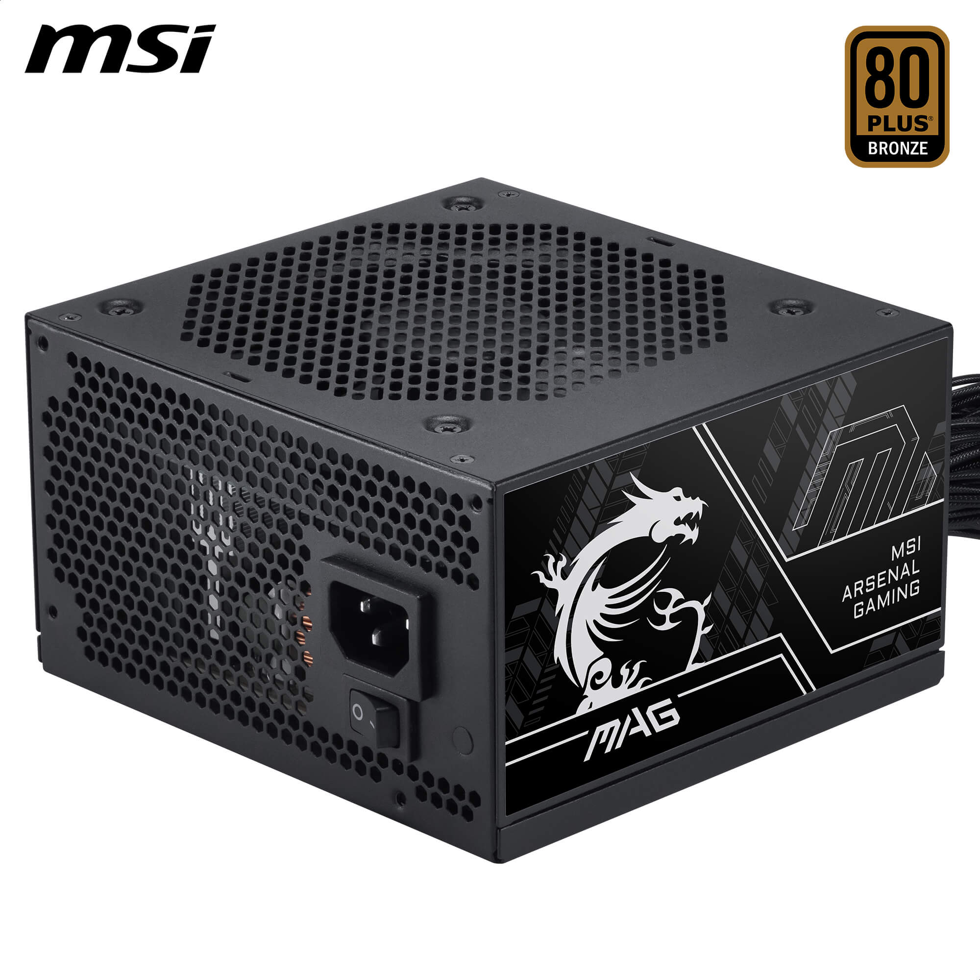 MSI 750W Bronze ATX Power Supply, Black(Open Box)