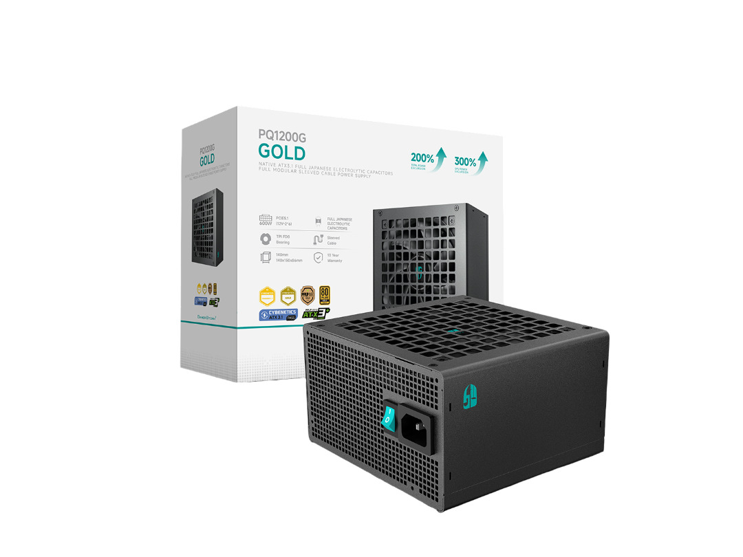 DeepCool PQ1200G Bloc d'alimentation 1200 W Gold ATX, Noir