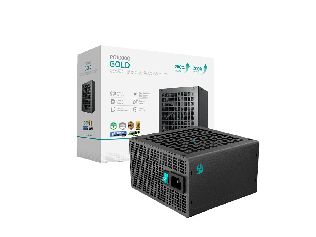 DeepCool PQ1000G Bloc d'alimentation 1000 W Gold ATX, Noir