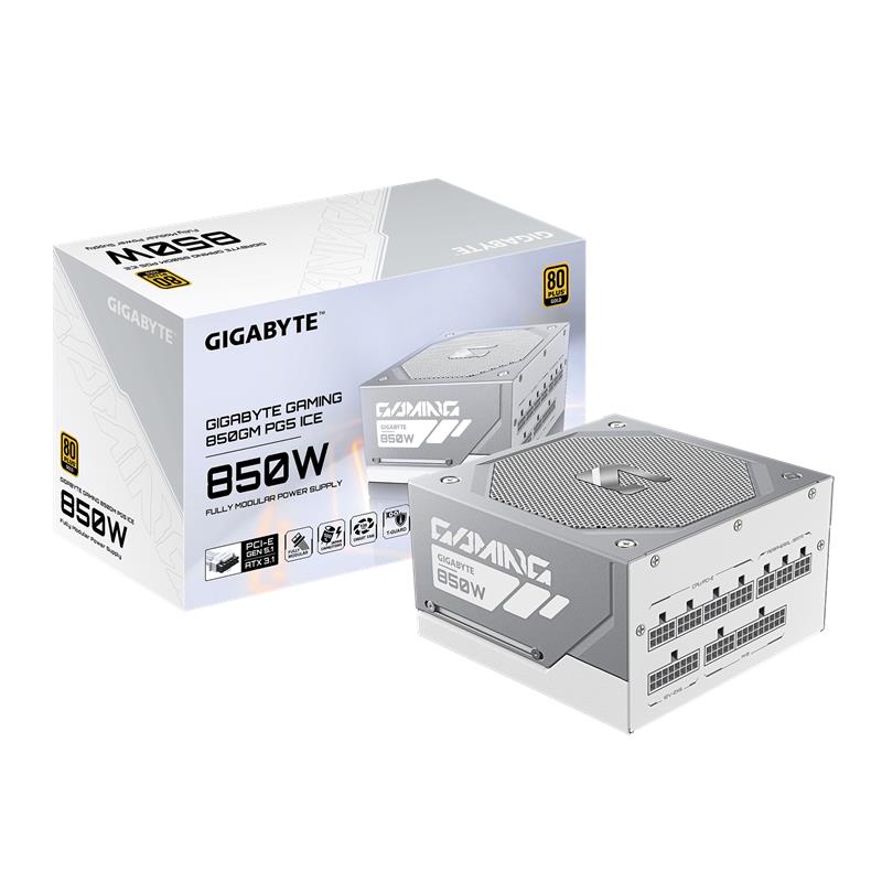 GIGABYTE Gaming 850gm PG5 ICE 850W 80 PLUS Gold ATX 12V Power Supply,