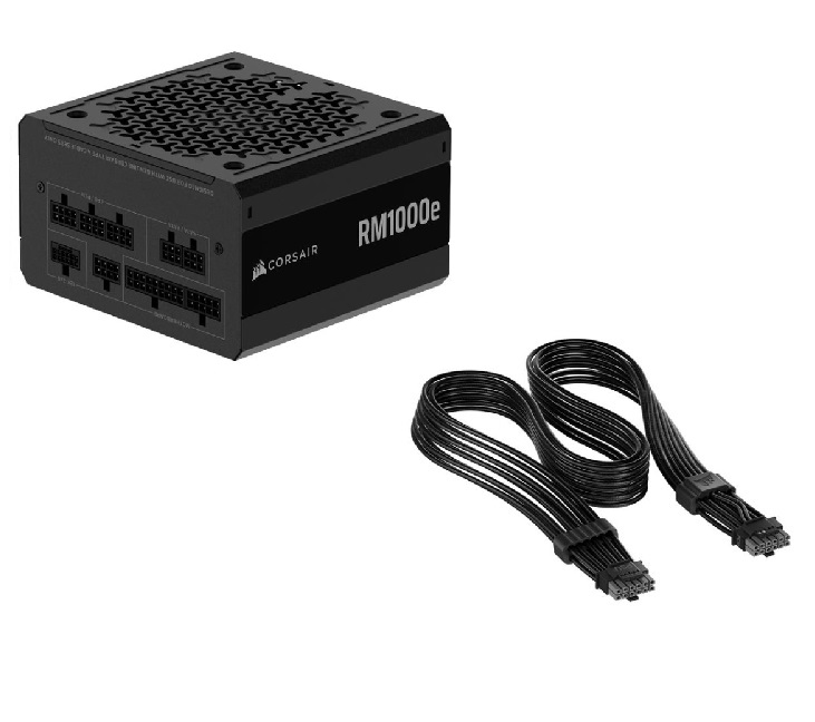 CORSAIR RM1000e PSU + FREE ThermalProtect PCIe 5.1 600W 12V-2x6 Cable