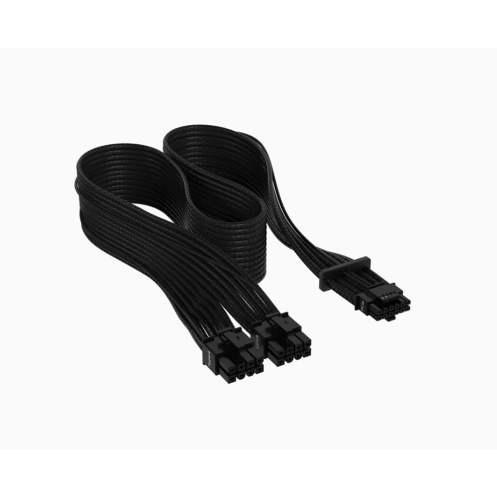 CORSAIR Premium Individually Sleeved 12+4pin PCIe Gen 5 Type-4 600W 12VHPWR Cable, Black