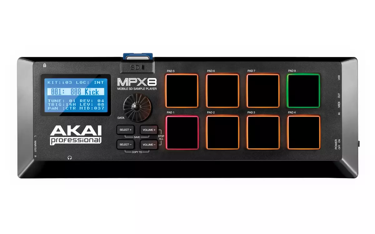 AKAI MPX8 Mobile SD Sample Player, Black