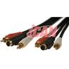 iCAN (AV SVHS+2RCA-06) - Câble S-Video + 2 X RCA M/M haut de gamme - 6 pi